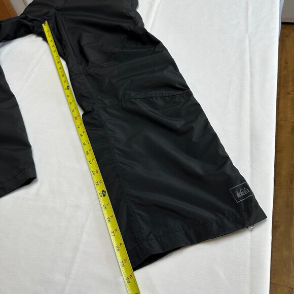 REI Womens E1 Elements Black Snow Pants Size 14 Side Zip Ski Snowboard Rain - Picture 9 of 12